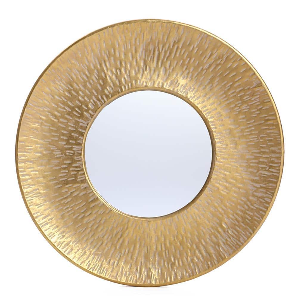 Gold Sunburst 3-Piece Round Wall Mirror Set