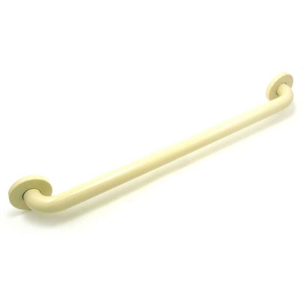 WingIts Premium 48 in. x 1.25 in. Polyester Painted Stainless Steel Grab Bar in Bone (51 in. Overall Length)