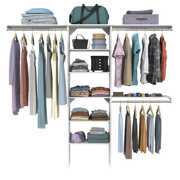 ClosetMaid Style+ 73.1 in W - 121.1 in W White Basic Wood
