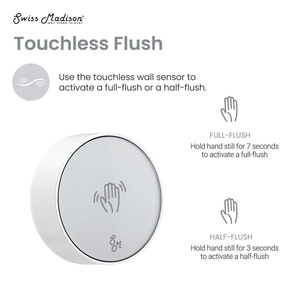 White Glossy One-Piece Elongated Dual Flush Toilet