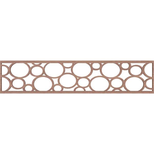 Ekena Millwork Hemingway Fretwork 0.375 in. D x 46.75 in. W x 10 in. L Walnut Wood Panel Moulding