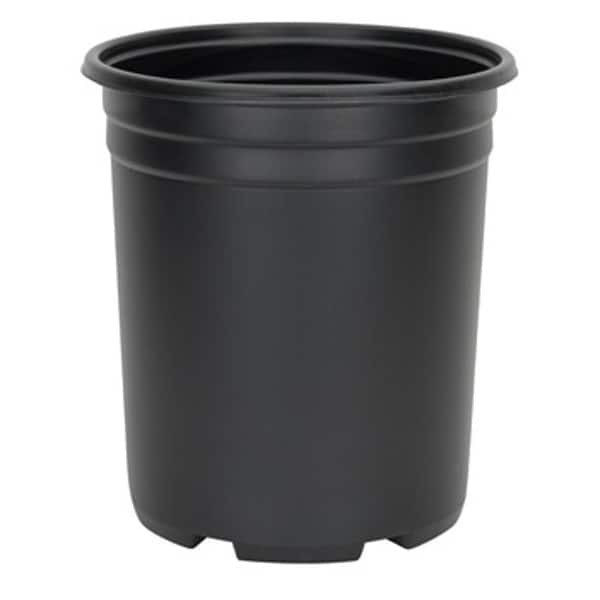 Unbranded Trade 5 Gal. (3.6 Gal.) Black Resin Thermoformed Nursery Pot