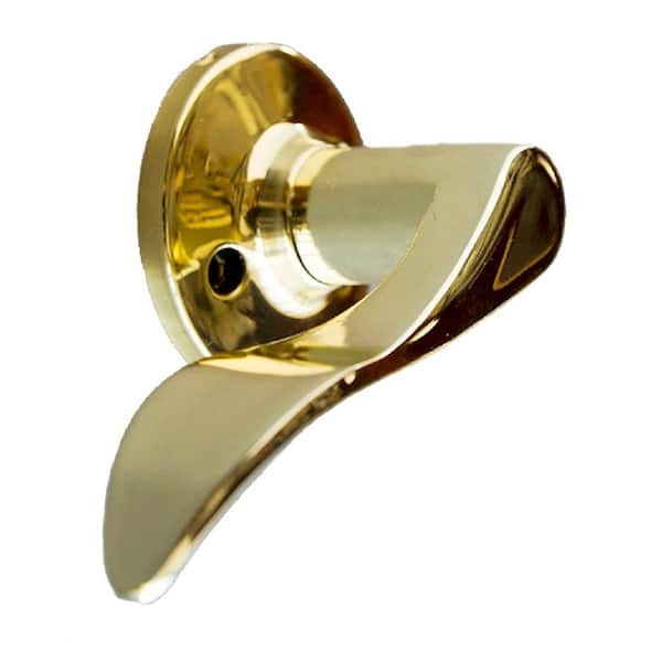 Design House Stratford Polished Brass Left-Hand Dummy Door Handle