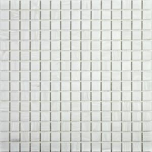 Celestial Glossy White Dove 12 in. x 12 in. Glass Mosaic Wall and Floor Tile (20 sq. ft./case) (20-pack)