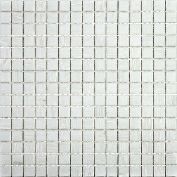 Apollo Tile Celestial Glossy White Dove 12 in. x 12 in. Glass Mosaic Wall and Floor Tile (20 sq. ft./case) (20-pack)