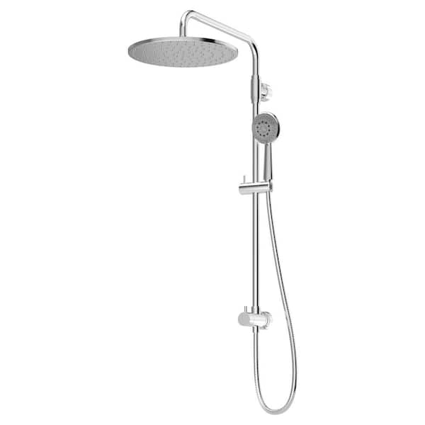 Symmons 1-Spray 11.8 in. Dual Shower Head and Handheld Shower Head with Low Flow in Chrome