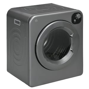 3.2 cu. ft. 120V 1300W Ventless Front Load Portable Electric Dryer in Gray with Intelligent Drying, Stainless Steel Drum