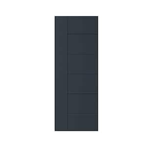 Metropolitan 30 in. x 80 in. Charcoal Gray Stained Composite MDF Paneled Interior Barn Door Slab