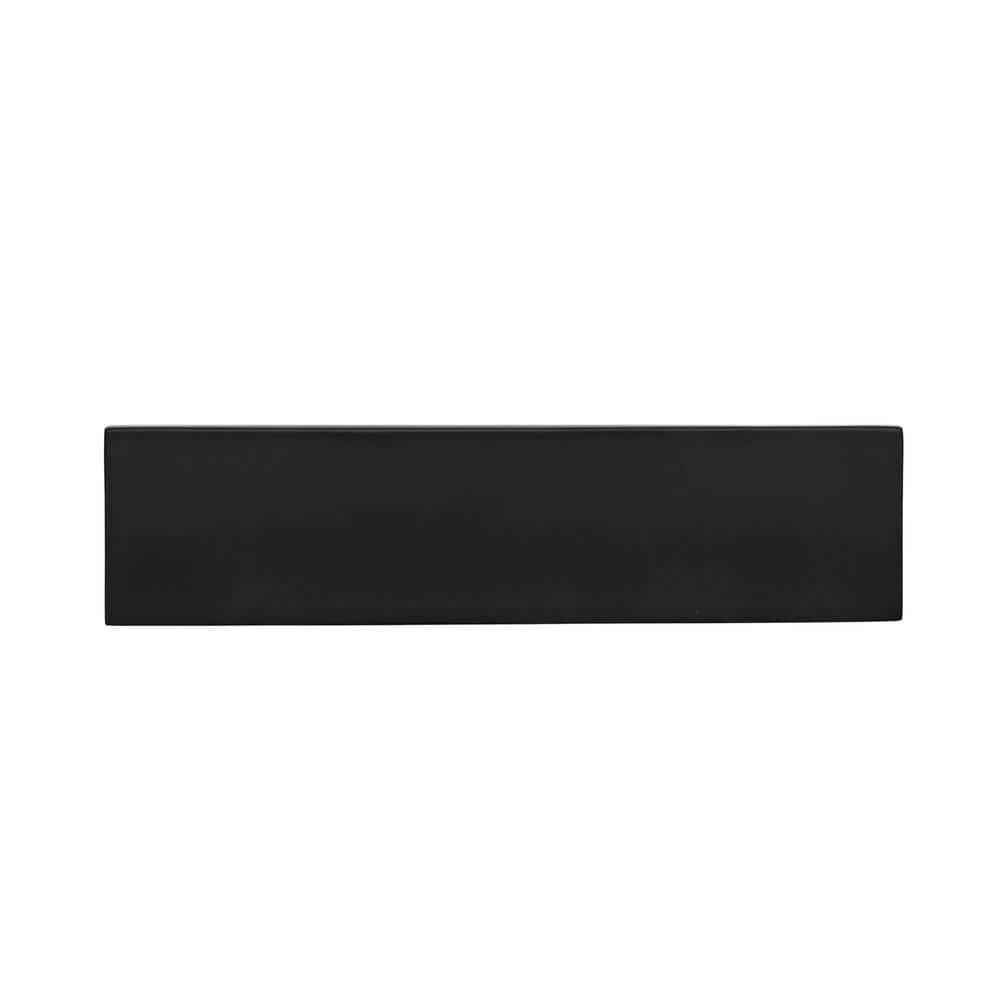 Ethan Matte Black Rectangular Finger Pull with Mounting Hardware