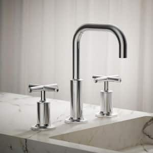 Purist 8 in. Widespread 2-Handle Bathroom Faucet in Polished Chrome