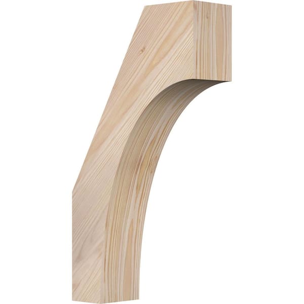 Ekena Millwork 3 1/2"W x 10"D x 18"H Westlake Smooth Knee Brace, Douglas Fir