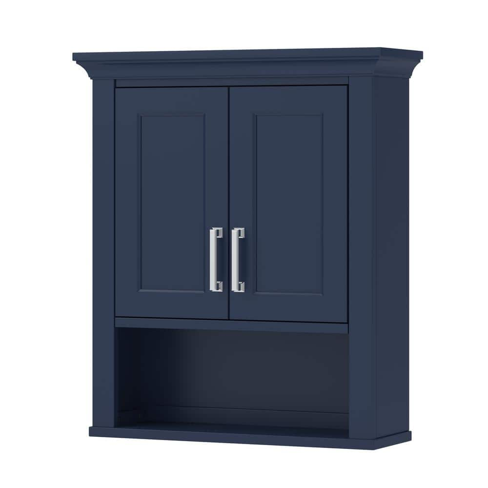 Kitchen Cabinet 8 Unit Set 240cm Navy Blue / Grey Base Wall Copper