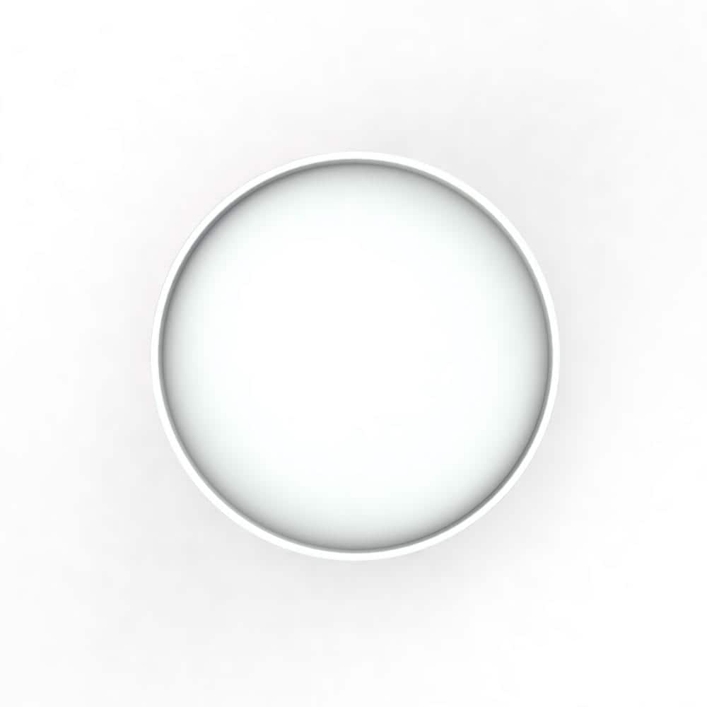 Kurv Round White and Natural Wood Chat Table