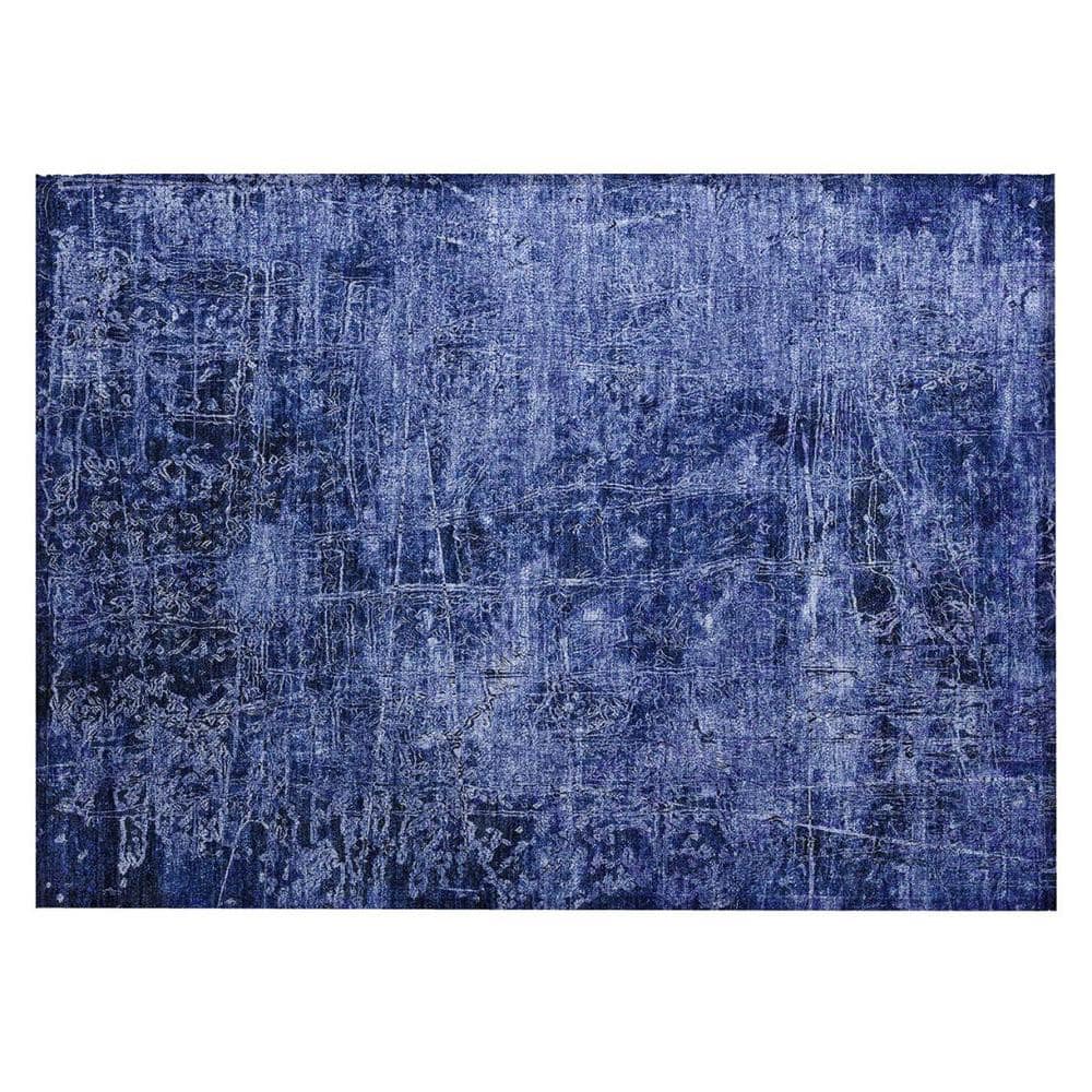 Navy Blue 2 ft. x 3 ft. Woven Abstract Rectangle Indoor/Outdoor Area Rug price history on PriceWatchPro
