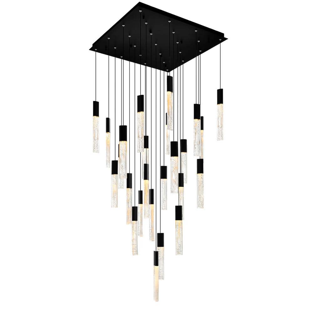 Greta 25-Light Integrated LED Black Chandelier price history on PriceWatchPro
