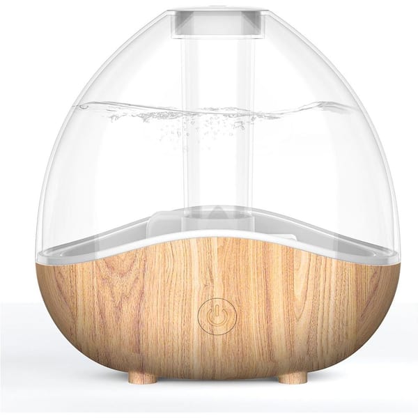 0.4 Gal. Ultrasonic Cool Mist Humidifier with Removable 1.5L Water Tank & Night Light Up To 24 Hours in Woodgrain