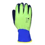 G & F 1536L-6 Aqua Gardening Men's Gloves with Double Microfoam Latex Water Resistant Palm, Large,6 pair pack