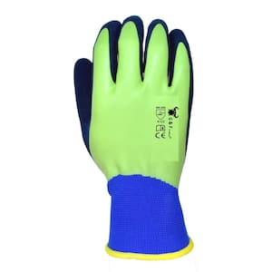 Medium Latex Aqua Gardening Men's Gloves with Double Microfoam Water Resistant Palm (6-Pack)