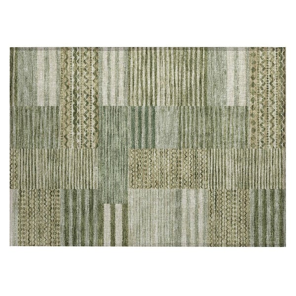 Chantille Machine Washable Indoor/Outdoor Abstract ACN2749 Green 3 ft. x 4 ft. Area Rug