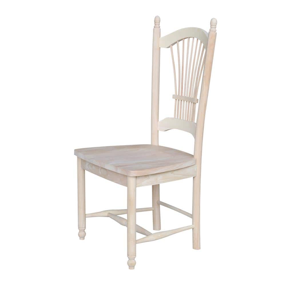 High-Back Brown Microfiber Upholstered Side Chair in Solid Wood