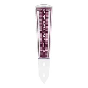 Large Magnifying Easy Read 5 in. Capacity Acrylic Rain Gauge in Burgundy