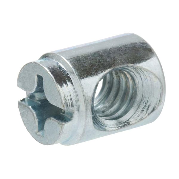 1/4 in. x 16 mm Type F Zinc Cross Dowel Nut