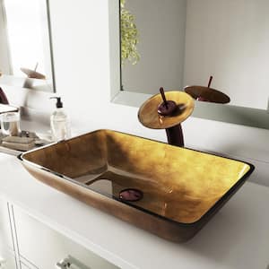 Vessel Bathroom Sink Pop-Up Drain and Mounting Ring in Oil Rubbed Bronze