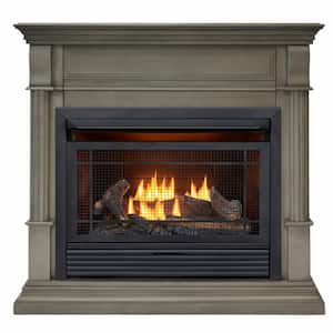 Dual Fuel Ventless Gas Fireplace - 26,000 BTU, T-Stat Control, Slate Gray Finish, Model DFS-300T-2GR