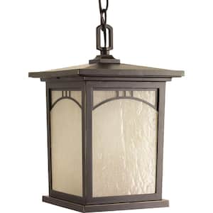 Residence Collection 1-Light Outdoor Antique Bronze LED Hanging Lantern
