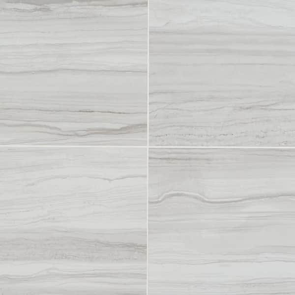 Ivy Hill Tile Saroshi Luminus White 11.81 in. x 23.62 in. Polished Porcelain Floor and Wall Tile (15.5 sq. ft./Case)