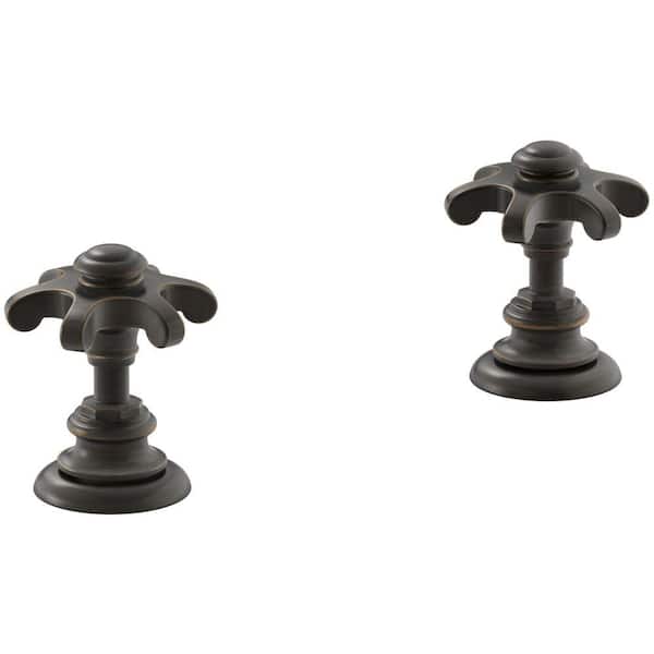 KOHLER Artifacts Bathroom Sink Prong Handles in Oil-Rubbed Bronze
