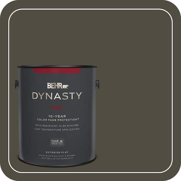 BEHR DYNASTY 1 gal. #S-H-760 Olive Leaf Flat Exterior Stain-Blocking Paint & Primer