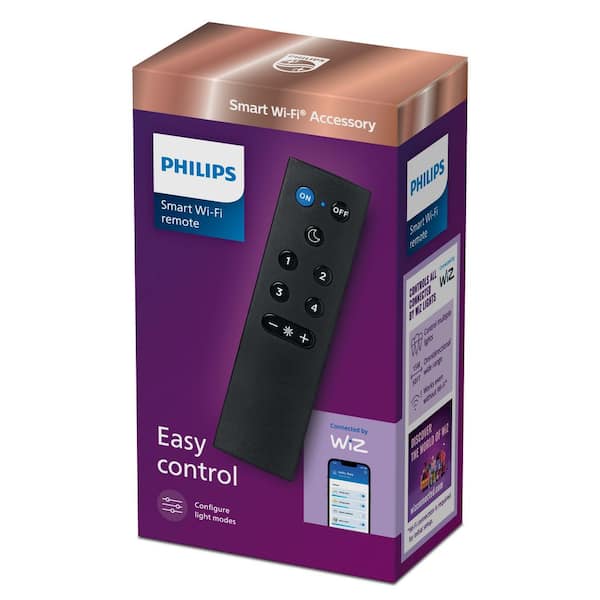 Smart Black Remote Dimmer Switch for LED Bulbs with Batteries Included (1-Pack)