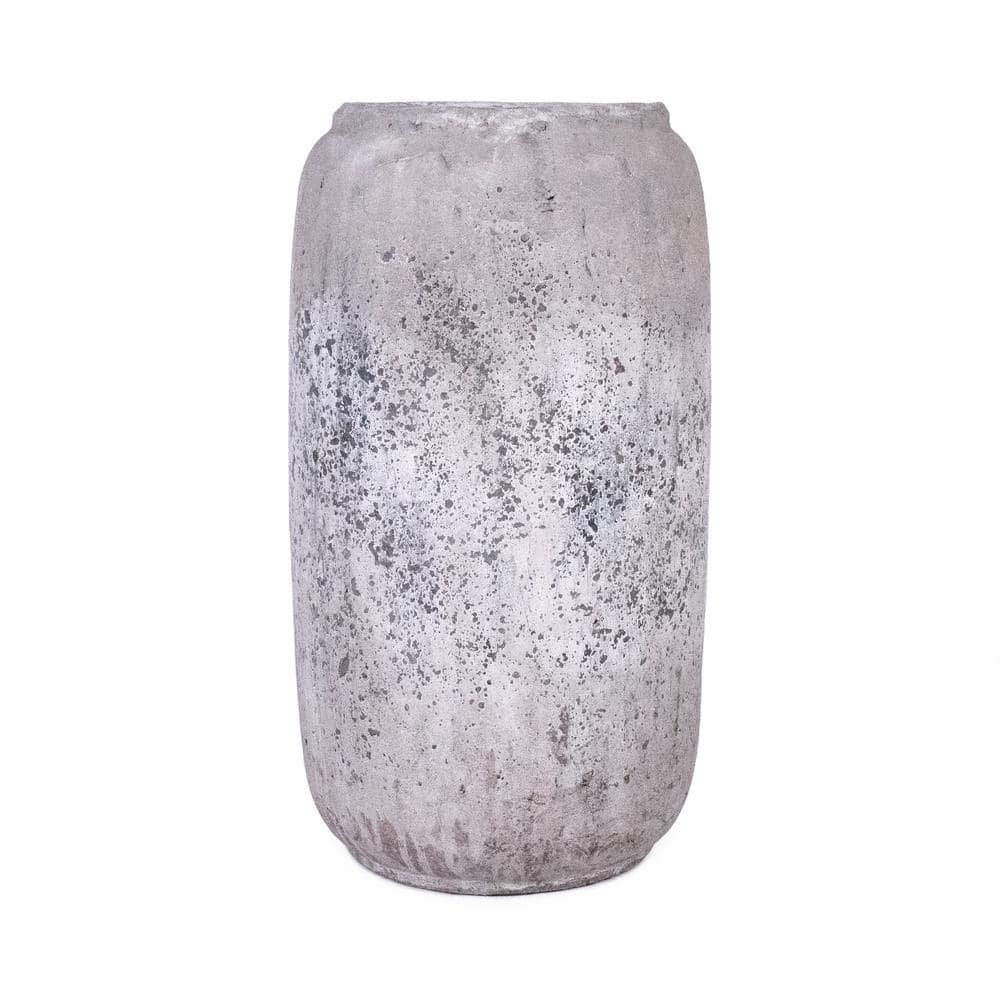 Zentique Distressed Grey Vase (4974S A344) 4974S A344 - The Home Depot