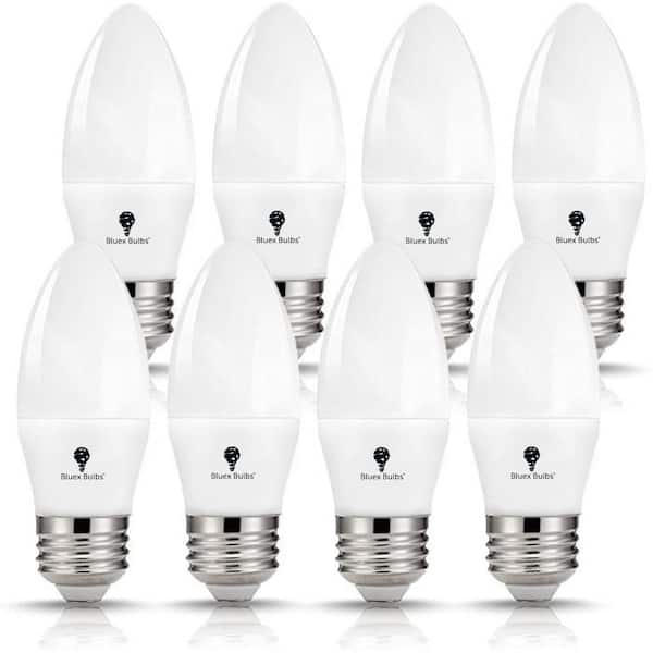 60-Watt Equivalent B11 E26 LED Light Bulb 2700K Warm White (8-Pack)