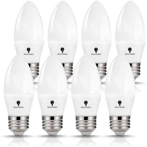 BLUEX BULBS 60Watt Equivalent B11 E26 LED Light Bulb 2700K Warm White