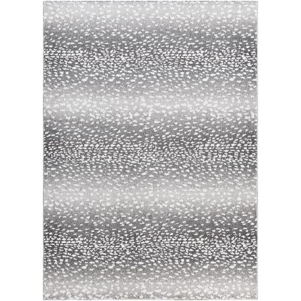 Livabliss Positano Charcoal Modern 7 ft. x 9 ft. Indoor Area Rug