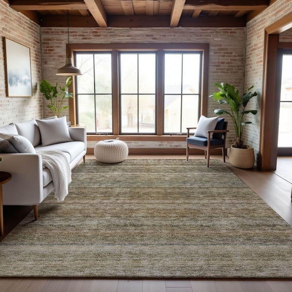 Mayfield Premium Machine Washable Abstract AMF1167 Copper 10 ft. x 14 ft. Area Rug