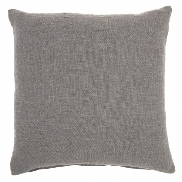 HomeRoots Jordan Grey Geometric Cotton 18 in. X 18 in. Throw Pillow