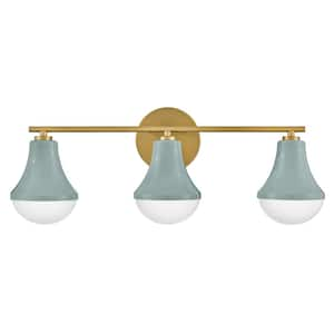 Haddie 24.0 in. 3-Light Seafoam Vanity Light