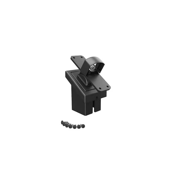 2 in. Black Aluminum Stair Crossover Fence Adaptor 176023TBK