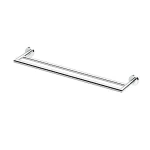 Glam, 24 in. Double Towel Bar in Chrome