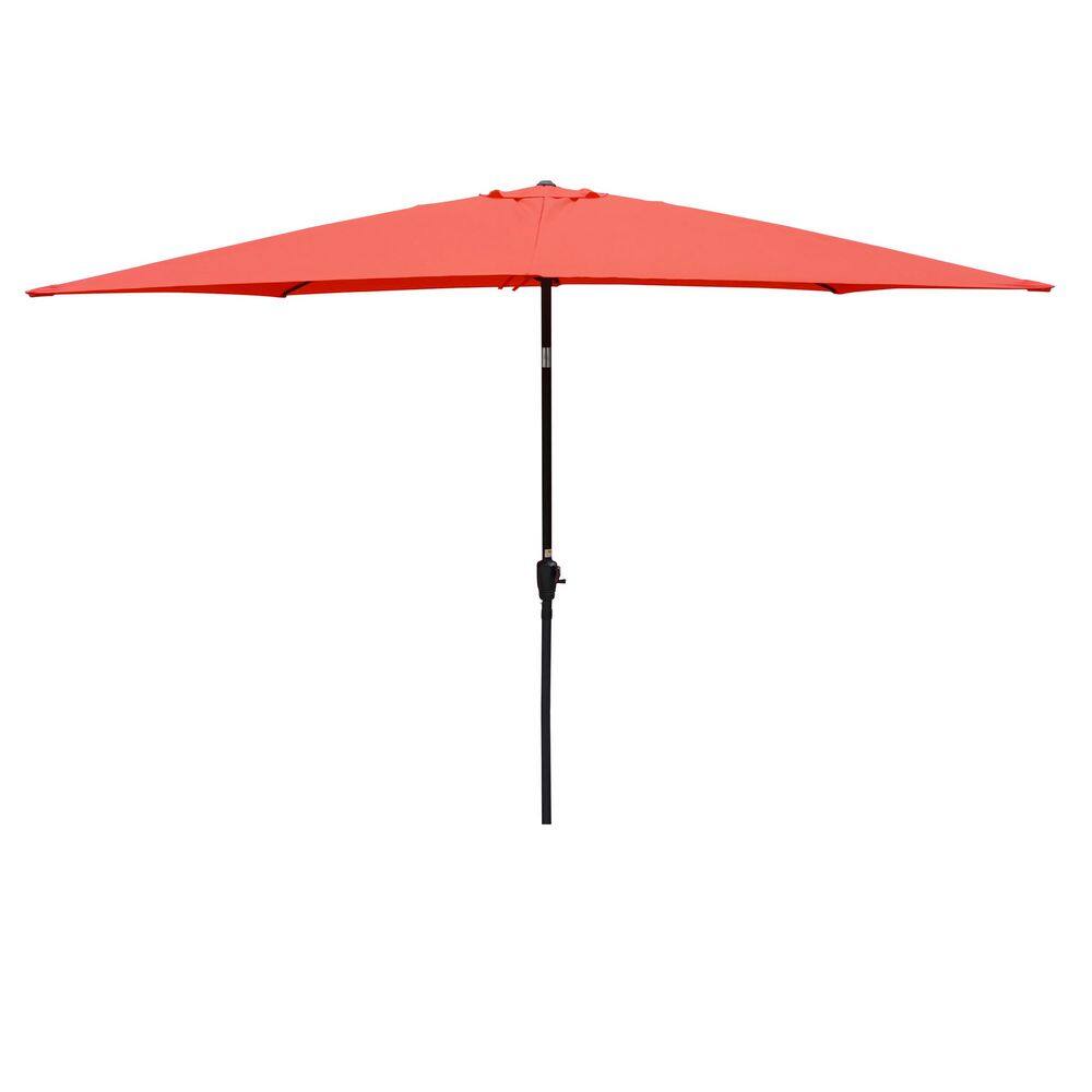 6 x 9 ft. Patio Umbrella in Brick Red, Waterproof Outdoor Umbrella with Crank and Push Button Tilt for Backyard, Market price history on PriceWatchPro