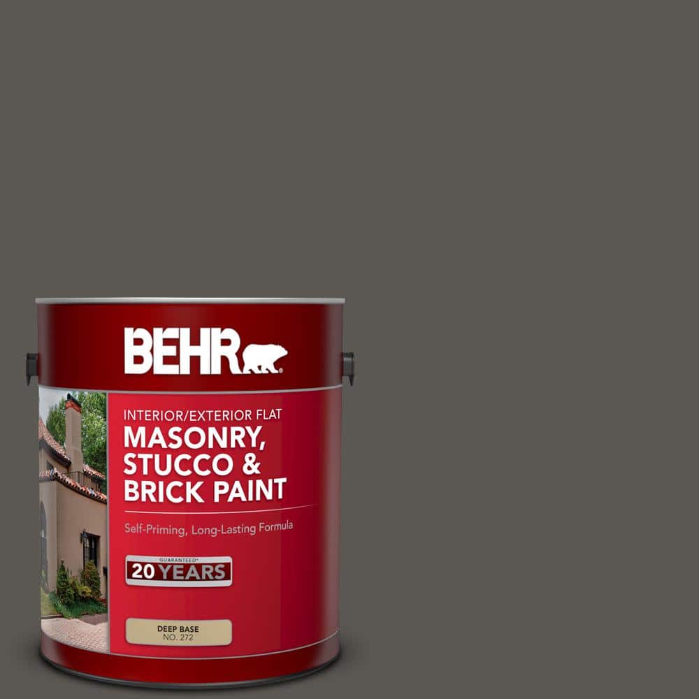 1 gal. #MQ2-62 Peppery Flat Masonry, Stucco and Brick Interior/Exterior Pai