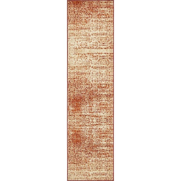 Unique Loom Autumn Traditions Terracotta 2' 6 x 10' 0 Runner Rug