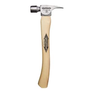 10 oz. Titanium Smooth Face Hammer with 14.5 in. Curved Hickory Handle with 14.5 in. Curved Hickory Replacement Handle