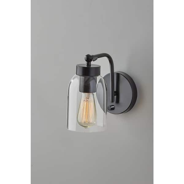 Adesso Bristol 9 in. Black Table Lamp
