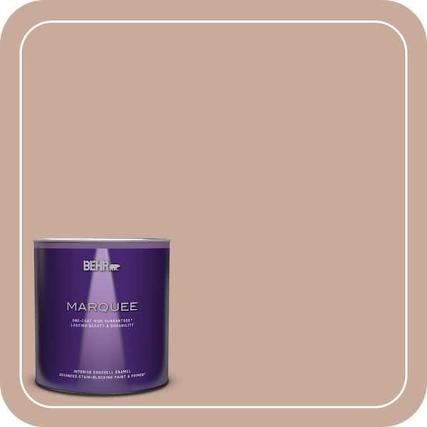 BEHR MARQUEE 1 qt. #ICC-97 Powdered Allspice Eggshell Enamel Interior Paint & Primer