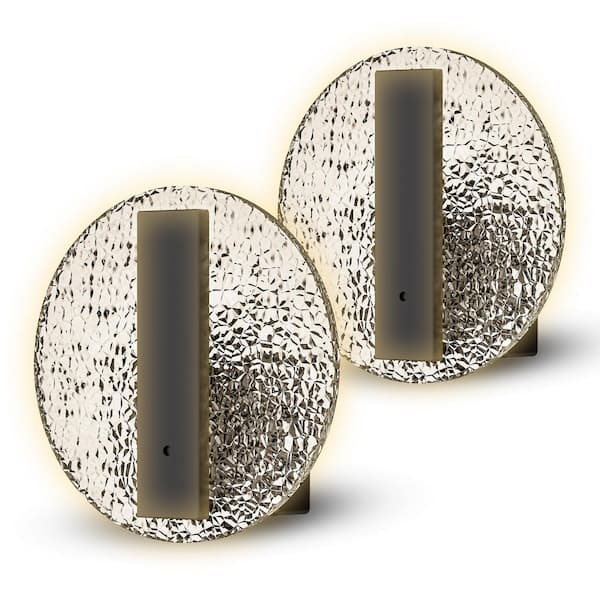 YANSUN 1-Light LED Night Lights Dimmable Plug into Wall 3000K Warm White with Dusk to Dawn Sensor(2-Pack)