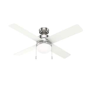 Timpani 52 in. Indoor Brushed Nickel Ceiling Fan with Light Kit Included
